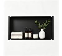 Bernkot Niche murale en acier inoxydable noir Duschnische en acier inoxydable 304, 60 x 30 x 10 cm Niche murale Aucune tuile requise Installation encastrée