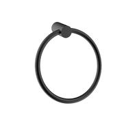 BERNSTEIN - Anneau porte-serviettes mural Noir mat Patère Porte Serviette Rond Ø18x10cm Salle de bain Design - Série OLA