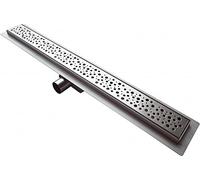 BERNSTEIN - Caniveau douche italienne Acier 100cm Siphon évacuation, Drain de douche Filtre à cheveux cache Chrome, Réglable, Extra plat, anti-odeurs - G013