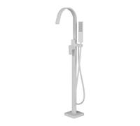 BERNSTEIN - Robinet Mitigeur Baignoire sur pied en Laiton Chrome 116cm + Douchette & Flexible 1,5m, Design Moderne + Cartouche céramique - NT3311 2.0