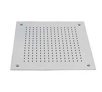 BERNSTEIN - Tête de Douche Encastrée Pommeau Plafond XXL 50x50cm Ultra Plat 2mm Acier Inoxydable Chrome, Buses Anti-Calcaire, Effet Pluie - DPG5005