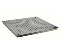 BERNSTEIN - Tête de Douche Encastrée Pommeau Plafond XXL 50x50cm Ultra Plat 2mm Acier Inoxydable Noir, Buses Anti-Calcaire, Effet Pluie - DPG5005