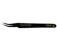 BERNSTEIN Tools for Electronics 5-054-13 Pince brucelle CMS 7abb SA-ESD pointe en forme de faucille, très pointue 120 mm