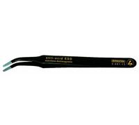 Bernstein Tools for Electronics 5-061-13 Pince brucelle CMS 2ab SA plate, large, courbée 115 mm