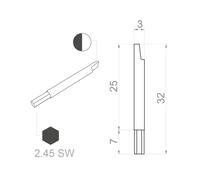 Bernstein Tools for Electronics Lame de tournevis de réglage, six pans, 2,45 mm 1-762
