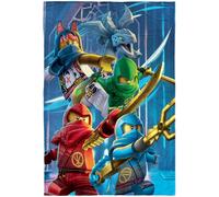 BERONAGE LEGO Ninjago Couverture douillette 150 x 200 cm - XXL - Lloyd Kai Sora & Dragon Ryu - Moelleuse et douce - Cadeau pour enfant garçon - Assorti à la parure de lit (Templefall)