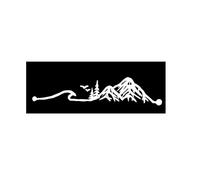 BERTDCX Accessoire Automatique Autocollants Vagues Et Montagnes Enneigées, Autocollants De Voiture, Décalcomanies en Vinyle(Wit,L)