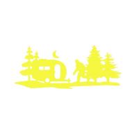 BERTDCX Accessoire Automatique Sasquatch Et Montagnes - Autocollants Et Autocollants De Style De Voiture, Accessoires De Décoration pour Pare-Chocs De Fenêtres(Yellow)