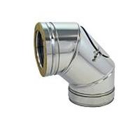 Bertrams Dw segment coude 22SB90-500 500 mm, 90°, avec fermeture de nettoyage VD