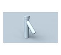Bertrams Polyline EW cascade T-piece 40TS45-250-125 Ø 250, avec raccordement chaudière Ø 125, 45 degrés