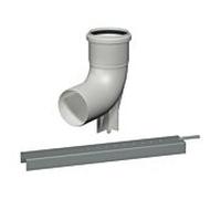 Bertrams Polyline EW kit de fixation 40BS60 arc de support avec rail de support, DN 60