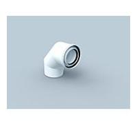 Bertrams Polyline LAS coude 41BG87-80 87 °, intérieur, blanc , DN 80 / 125