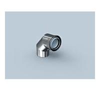 Bertrams Polyline LAS coude 42BG87-60 DN 60/100, 87°, intérieur, acier inoxydable