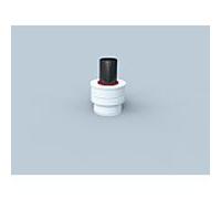 Bertrams Polyline LAS élément de sortie 41MEL-A60 DN 60/100, avec alimentation en air extérieur, blanc