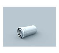 Bertrams Polyline LAS tuyau 41RL250-60 250 mm, DN 60/100, intérieur, blanc