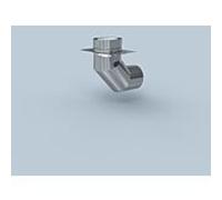 Bertrams Polyline LAS support arc 42STB87-A60 87°, extérieur, avec plaque de console, acier inoxydable, DN 60/100