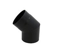 Bertrams ST-Pu segment coude 08SB45-130L 45°, 130 mm, soudé, revêtement par poudre, noir