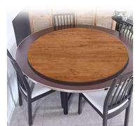 BERWDUXA IMUNKT 80cm 90cm Plateau De Service Rotative pour Table À Manger, Plateau Tournant en Bois, Grand Lazy Susan Rond, Plateau D'affichage Rotatif 360°(Gold Oak,75cm/30in)
