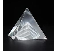 Besimple Prisme Pyramidal en Cristal, Feng Shui Artisanat Cristal de méditation pour la Maison et Le Bureau, Cadeau Pyramidal, Support pour la prospérité, l'énergie Positive et la Chance