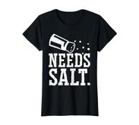 Besoins de sel Culinary Gangster Cooking Master Chef Cook T-Shirt Graphique avec Valeur, Femme, Noir, XS