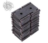 BESPORTBLE 10 Pièces Charnières en Fer Marron pour Porte Battante en Bois et Placard, Installation DIY Facile, Charnières Robustes et Polyvalentes pour Meubles et Portails
