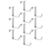 BESPORTBLE 10 Pièces Crochet de Porte Arrière, Cintre de Tiroir, Z, Acier Inoxydable, Argenté, pour Placard et Salle de Bain, Rangement Peu Encombrant