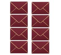 BESPORTBLE 10 Pièces Enveloppe pour Lettre Rétro en Papier Kraft Bordure Dorée Élégante, pour Cartes et Invitations de Mariage ou Fête D'anniversaire