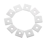 BESPORTBLE 10 Pièces Rondelles Carrées en Acier Inoxydable, Robustes, | Surface Lisse, Résistance à Corrosion, Capacité de Charge Renforcée, Adaptées Maison et Ferme, Argenté