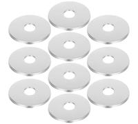 BESPORTBLE 10pcs Cache-trous en Acier Inoxydable Argenté pour Bras, Plaque de Recouvrement Décorative et Étanche, Compatible Plupart des Systèmes de Salle de Bain