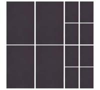 BESPORTBLE 12 Pièces Feuille Magnétique Auto-adhésive Bande Magnétique en Caoutchouc Noir 152x100 Mm, Découpable, Réutilisable, pour École et Bureau