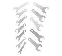 BESPORTBLE 12 Pièces Jeu de Clés à Fourche Extra-minces en Fer de 6 à 23 MM | Double Ouverture Pratique pour Écrous Freinés et Raccords Mécaniques, Léger à Transporter, Maintenance Technique et Plomberie