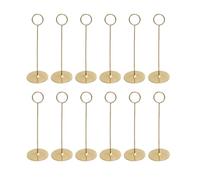 BESPORTBLE 12 Pièces Porte-numéro de Table Acier Inoxydable Réutilisable pour Mariage Anniversaire Banquet Clip pour Carte Fête Chambre Couleur Aléatoire Dorée ou Argentée