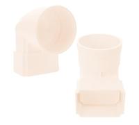BESPORTBLE 2 Pièces Adaptateur Commerciaux pour Maisons et Résidentielles pour Bâtiments en Plastique Blanc Canalisation D'eau Pluviale, Connecteur de Drainage Polyvalent Gouttière Extérieur