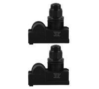 BESPORTBLE 2 Pièces Allumeur à Bouton-Poussoir, Double Sortie | Trou Fixe 22mm, Camping, Modèle 1 Pile Aa, Métal et Plastique Noir, Pique-niques