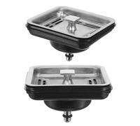 BESPORTBLE 2 Pièces Bouchon D'évier Carré en Acier Inoxydable Crépine pour Broyeur à Déchets la Cuisine, Performance Silencieuse et Élimination Rapide des Déchets