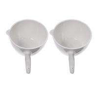 BESPORTBLE 2 Pièces Céramique Bassin D'évaporation Rond 70ml avec | Usage Laboratoire et Salle de ec Verseur, Blanc, pour Concentrer Solutions et Verser Proprement