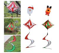 BESPORTBLE 2 Pièces Décorations Suspendues de Noël Moulin à Vent Coloré | Pendentif Unique pour Extérieur, Motif Renne Festif, Usage Jardin, Format Léger, Style Saisonnier