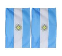 BESPORTBLE 2 Pièces Drapeau Argentin en Polyester Résistant Bords Renforcés, Grand Drapeau de Supporter Facile à Transporter pour Coupe du Monde et Tournois Sportifs