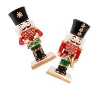BESPORTBLE 2 Pièces Porte-bougie Casse-noisette en Résine au Design Rustique Européen, Chandeliers de Table de Noël Élégants pour Décorations Festives et Salle à Manger, Facile D'entretien