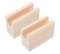 BESPORTBLE 2 Pièces Rehausseur de Cadre de Lit en Bois, Bloc de Levage | Stabilité Renforcée, Montage sans Outil, Compatible Tables et Lits, Hauteur Ajoutée pour L’aménagement