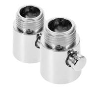 BESPORTBLE 2 Pièces Vanne de Régulation de Débit Salle de Bain de | Commande à Bouton Unique, Arrêt Temporaire et Réglage Précis, Métal Argenté pour Usage en Salle de Bain