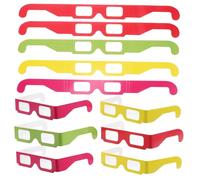 BESPORTBLE 20 lunettes 3D en carton, lunettes de diffraction de cœur, lunettes de diffraction de lumière avec effets spéciaux pour fêtes de musique Raves et spectacles de lumière