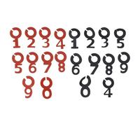 BESPORTBLE 20 Pièces Marqueurs de Verre en Silicone Forme Numéro pour Identifier Verre ou Bouteille Noir, Accessoire Fun pour Dîners et Fêtes Spéciales