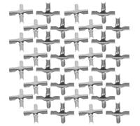 BESPORTBLE 200 Pièces de Clips en Croix Invisibles en Acier Inoxydable pour Filet Antivol, Robustes et Faciles à Installer, Adaptés aux Systèmes de Sécurité Résidentiels Argentés