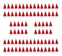 BESPORTBLE 288 Pièces Couvre-Couverts de Noël Mini Chapeau Rouge en Tissu | Décoration de Salle à Manger, Rangement pour Fourchettes et Couteaux, Style Festif, Lot pour Fêtes