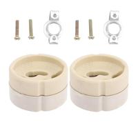 BESPORTBLE 2pcs Douilles en Céramique Gu10 Gz10 Support Blanc, Résistance la Chaleur et Gestion des Câbles, pour Candélabres et Bars