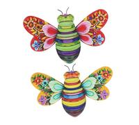 BESPORTBLE 2pièces Décoration Murale Abeille Petite Statuette Abeille Pour Jardin Et Intérieur Décoration à Suspendre Pour Maison Et Extérieur