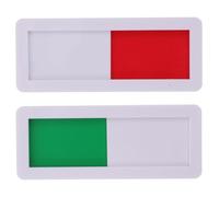 BESPORTBLE 2pièces Indicateur de Porte Coulissante Vert Rouge Panneau Ouvert Fermé pour Salle de Conférence Bureau Privacy Slider Acrylic
