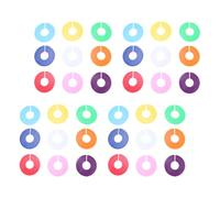 BESPORTBLE 36 Pièces Séparateurs de Vêtements Bébé en Plastique Coloré, Marqueurs de Taille pour Penderie, Design pour Organisation Précise en Crèche, Maison et Déplacements