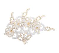 BESPORTBLE 4 Pièces Appliqués Murales Européennes Élégantes en Plastique Dur Blanc 33x14x2 Cm Légères Résistantes à la Décoloration pour Chambres